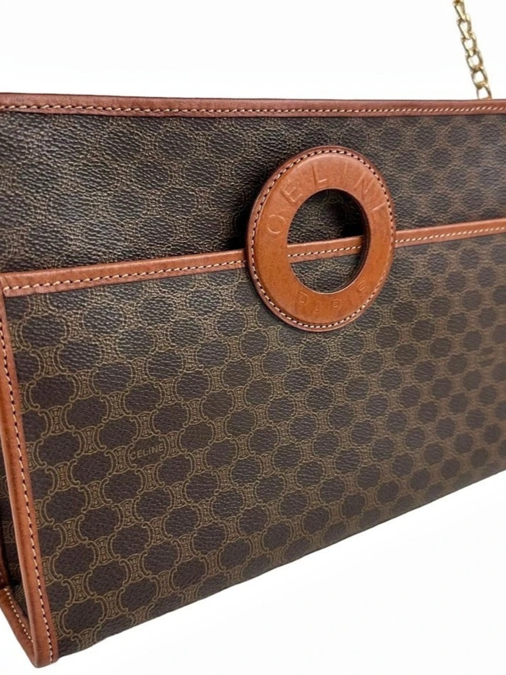 Celine Brown Monogram Crossbody Bag